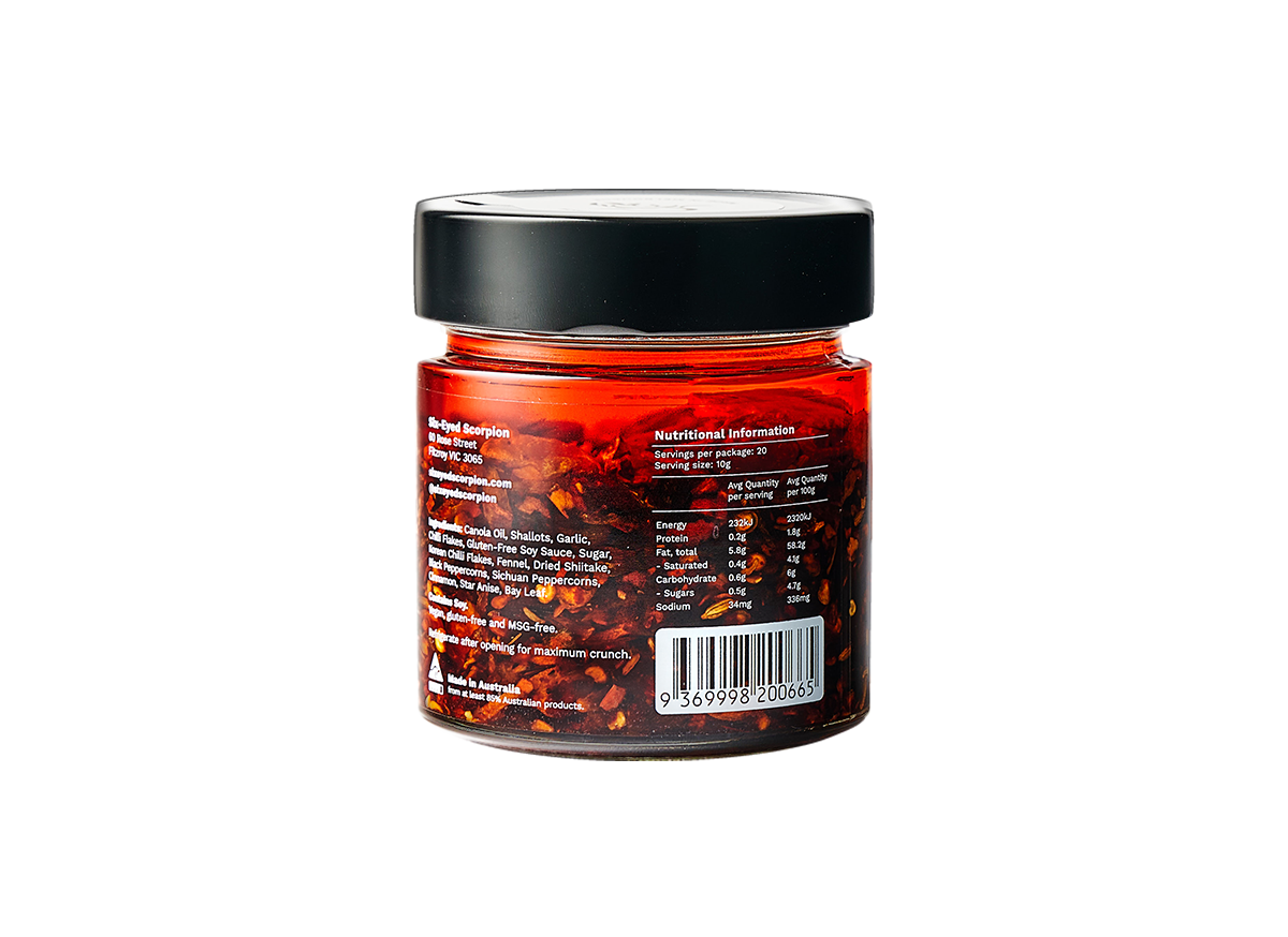 SixEyed Scorpion Crispy Chilli Oil